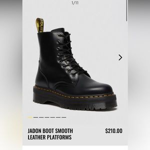 Dr. Martens Jaden Boot Smooth Leather Platform in Black